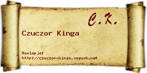 Czuczor Kinga névjegykártya